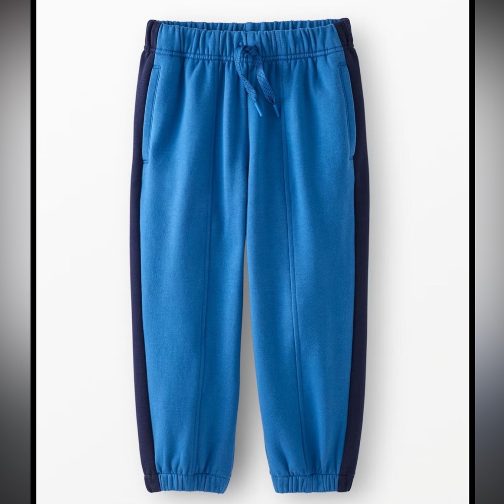 *Hanna Andersson Fleece Colorblock Blue and Navy Kids Joggers